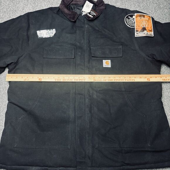 Vintage Carhartt Men 54 Tall Arctic Wear Quilt Lined Duck Canvas Coat C03 BLK US - Picture 10 of 11